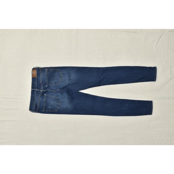 EXPRESS Distressed Mid Rise Legging Skinny Jeans Women's Juniors Size 2R Blue - Picture 8 of 8